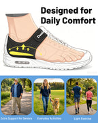 Dualeco Upgraded Plantar Fasciitis Heel Support, More Comfortable Pain Relief, Adjustable Protectors for Men/Women, Cushion Pads for Foot Fatigue/Achilles Tendinitis