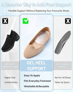 Dualeco Plantar Fasciitis Heel Cushion Pads, 4 Pairs Gel Heel Pads L