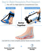 Plantar Fasciitis Foot Massager Kit with Massage Ball & Stretch Strap