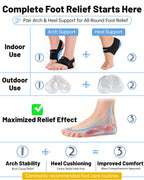Dualeco Plantar Fasciitis Arch Support, 6 Pairs Gel Arch Supports