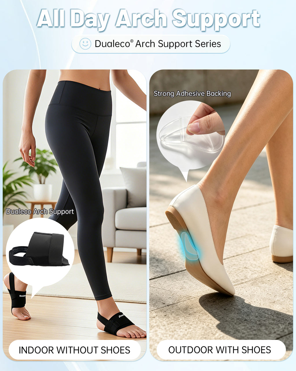 Dualeco Plantar Fasciitis Arch Support, 6 Pairs Gel Arch Supports